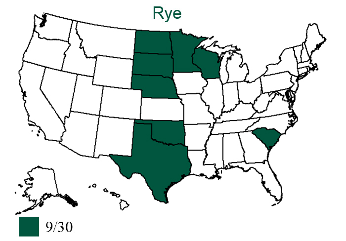 Small Grains - Rye Map