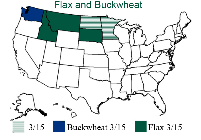Small Grains - APH Flax and Buckwheat Map