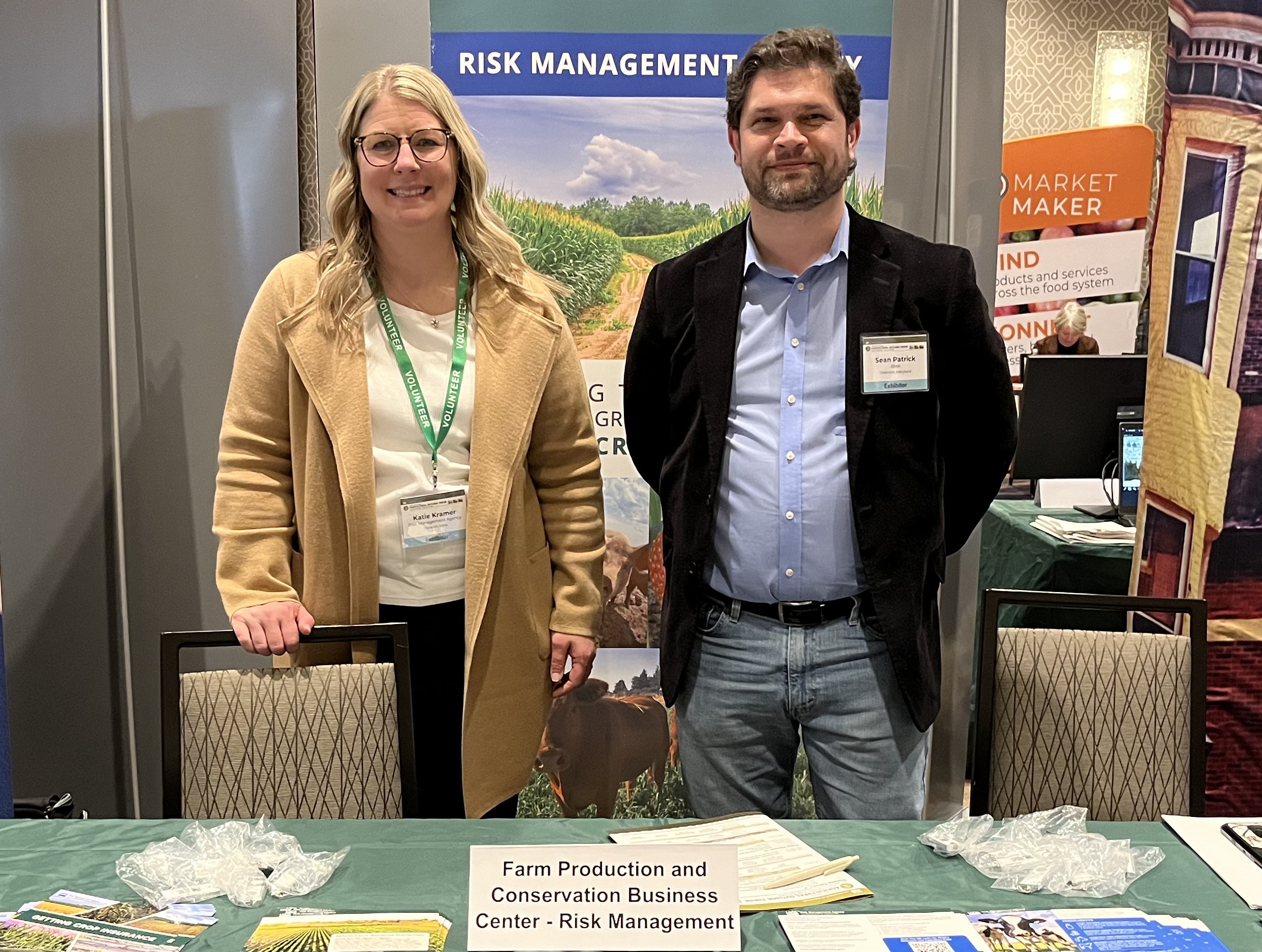 Katie Kramer and Sean Patrick at the agency’s information booth