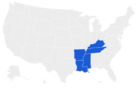 Jackson Mississippi regional office map