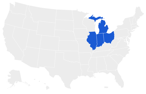 Springfield Illinois regional office map