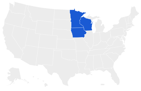 St. Paul Minnesota regional office map