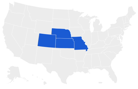 Topeka Kansas regional office map