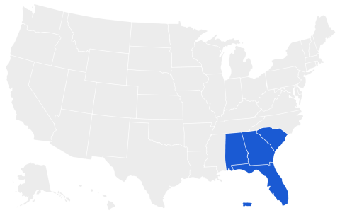 Valdosta Georgia regional office map